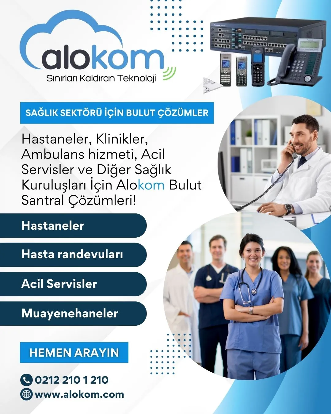 Anasayfa 6 hastaneler için bulut santral